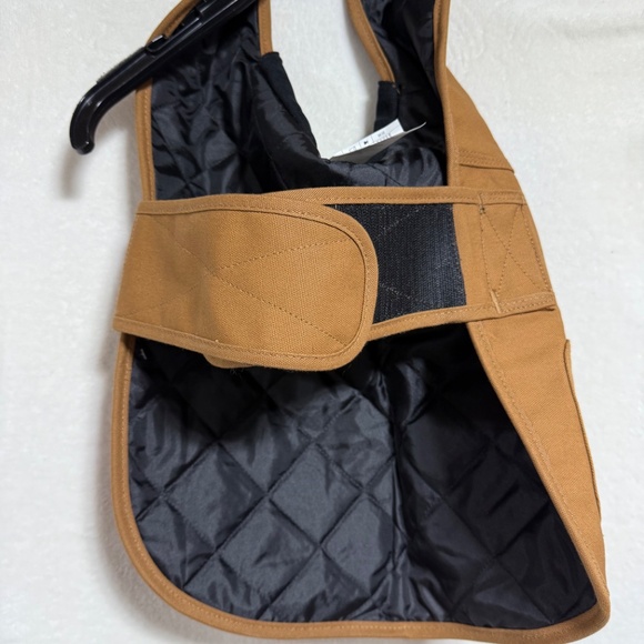 Carhartt Dog Chore Hiking Coat Vest Medium Brown Canvas Duck Insulated Pockets - Picture 6 of 8